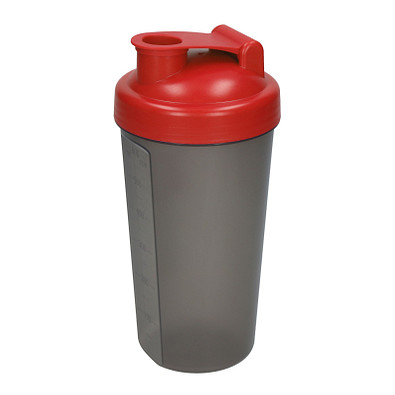 Shaker Protein, 0,6 l, standard-rot/transluzent-grau