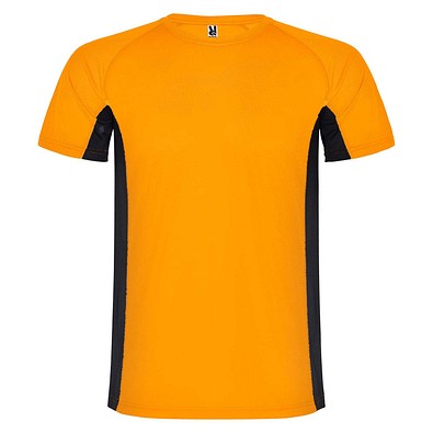 Shanghai Sport T-Shirt für Herren, Fluor Orange / schwarz, 2XL