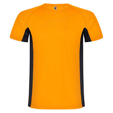 Shanghai Sport T-Shirt für Kinder, Fluor Orange / schwarz, 16