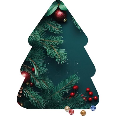 Shape Adventskalender Tannenbaum, Lindt LINDOR Minikugeln, Edle Tannenzweige