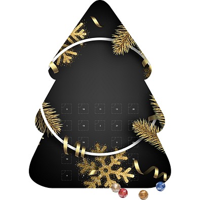 Shape Adventskalender Tannenbaum, Lindt LINDOR Minikugeln, Edle Weihnacht
