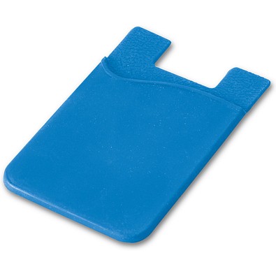 SHELLEY. Smartphone-Kartenhalter aus Silikon, Hellblau