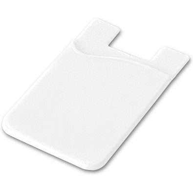 SHELLEY. Smartphone-Kartenhalter aus Silikon, Weiß