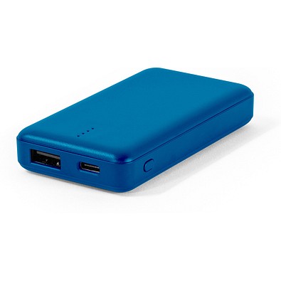 SHERYL. Powerbank 4'000 mAh bei recyceltem ABS (100% rABS), Blau