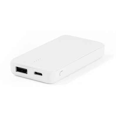 SHERYL. Powerbank 4'000 mAh bei recyceltem ABS (100% rABS), Weiß