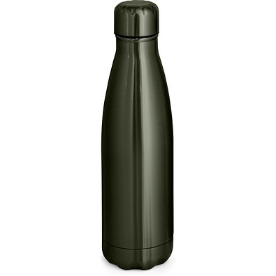 SHOW METALLIC. Edelstahlflasche 510 mL mit mattem Metallic-Finish, Gewehrmetall