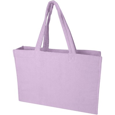 Siam GRS-recycelte Strandtragetasche aus Frottee 13 L, fliederfarben