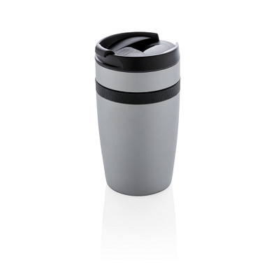 XD XCLUSIVE auslaufsicherer Vakuum-Becher Sierra, 280 ml, silber/schwarz