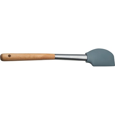 Silikon-Teigschaber mit Holzgriff , beige