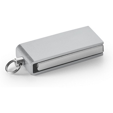 SIMON 8GB. Mini-Stick UDP 8 GB aus Aluminium, Satinsilber