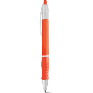 SLIM BK. Kugelschreiber aus ABS mit Gummigriff, Orange