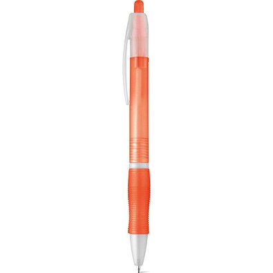 SLIM. Rutschfester Kugelschreiber aus ABS mit Clip, Orange
