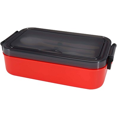 Snappy Lunchbox und Besteckset, rot