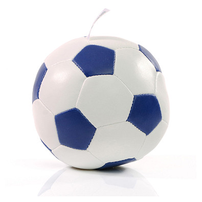Soft-Fußball, weiß/blau, klein