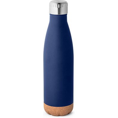 SOLBERG. Thermosflasche aus Edelstahl und Korkboden, 560 ml, Dunkelblau