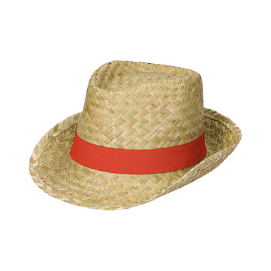 Sommerhut Kuba, natur/rot