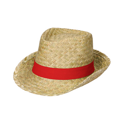Sommerhut Kuba, natur/rot
