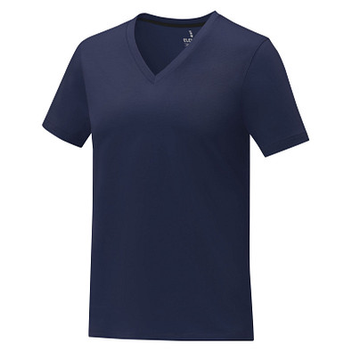 Somoto T-Shirt mit V-Ausschnitt für Damen, navy, XS