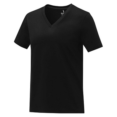 Somoto T-Shirt mit V-Ausschnitt für Damen, schwarz, M
