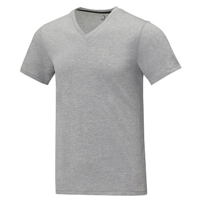 Somoto T-Shirt mit V-Ausschnitt für Herren, heather grau, XXL