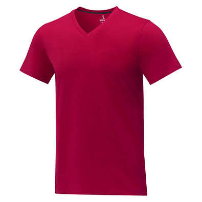 Somoto T-Shirt mit V-Ausschnitt für Herren, rot, XXL