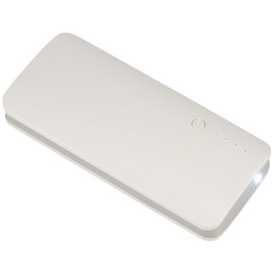 Spare Powerbank mit Taschenlampe, 10.000 mAh, weiß