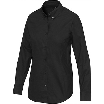 Sphene 165 g/m² Oxford Bluse, schwarz, XS