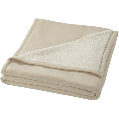SEASONS Plaid-Decke Springwood aus Soft- und Sherpa-Fleece, weiß