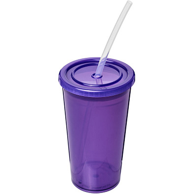 Stadion doppelwandiger Becher, 350 ml, lila