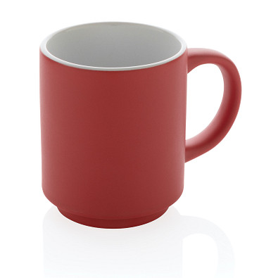 Stapelbare Keramiktasse, rot