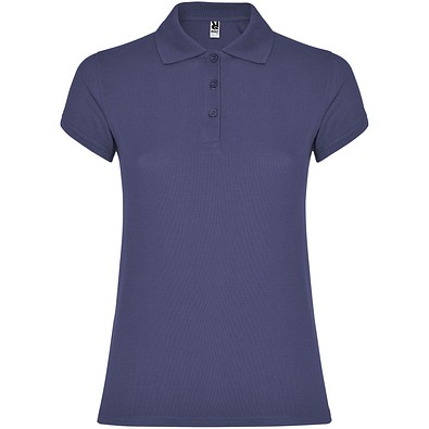 Star Poloshirt für Damen, Blue Denim, S