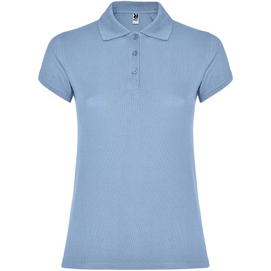 Star Poloshirt für Damen, himmelblau, S