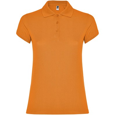 Star Poloshirt für Damen, orange, 2XL