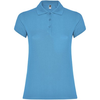 Star Poloshirt für Damen, türkis, S