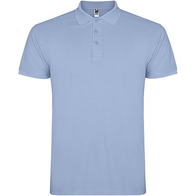 Star Poloshirt für Kinder, himmelblau, 3/4