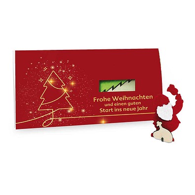 Steckfiguren-Karte Filz, Standardmotiv, Weihnachtsmann