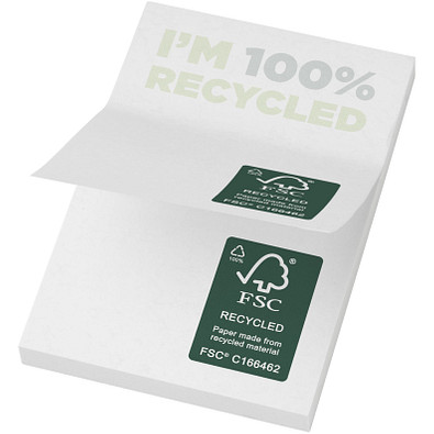 Sticky-Mate® recycelte Haftnotizen 50 x 75 mm, weiss, 100 pages
