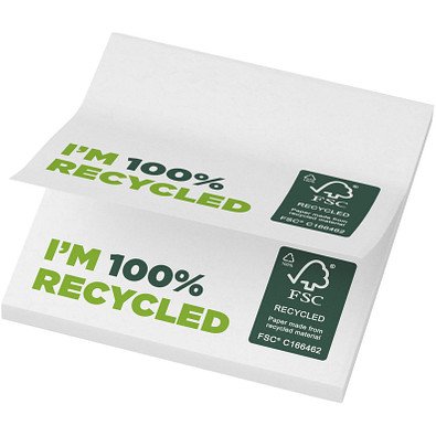 Sticky-Mate® recycelte Haftnotizen 75 x 75 mm, weiss, 100 pages