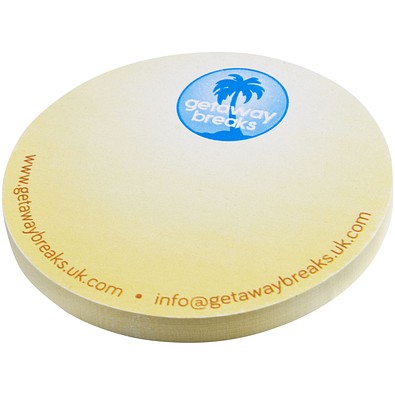 Sticky-Mate® runde recycelte Haftnotizen, weiss