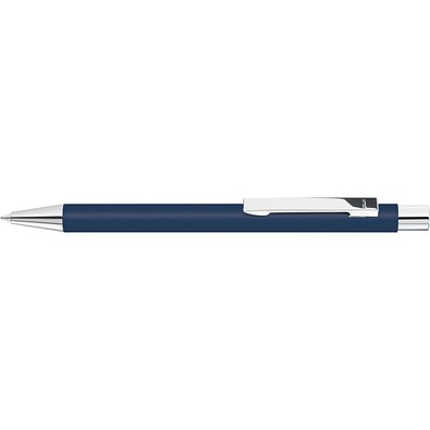 uma® Metall-Kugelschreiber Straight SI, blaue Mine, dunkelblau