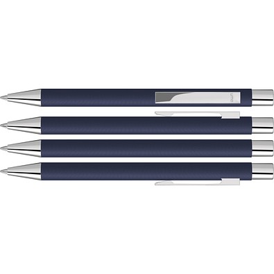 uma® Metall-Kugelschreiber Straight SI, blaue Mine, dunkelblau