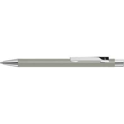 uma® Metall-Kugelschreiber Straight SI, blaue Mine, grau