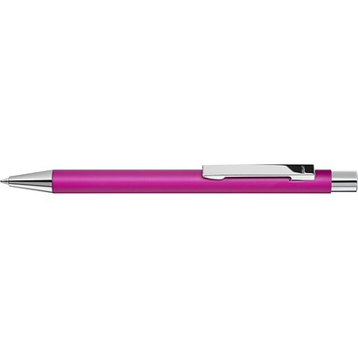 uma® Metall-Kugelschreiber Straight SI, blaue Mine, magenta
