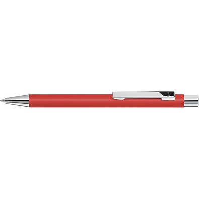 uma® Metall-Kugelschreiber Straight SI, blaue Mine, rot