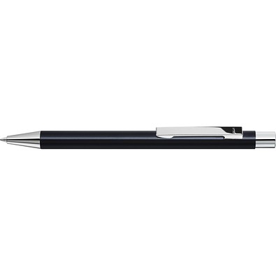 uma® Metall-Kugelschreiber Straight SI, blaue Mine, schwarz