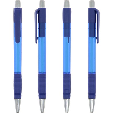Striped Grip Pen Blau Blaue Tinte