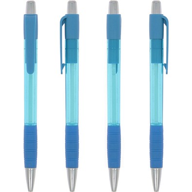 Striped Grip Pen Hellblau Blaue Tinte