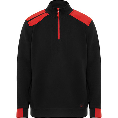 Farblich kombiniertes Sweatshirt Maverick, L, schwarz/rot