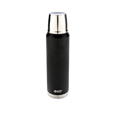 SWISS PEAK® Vakuum Flasche Elite Kupfer, 1000 ml, schwarz