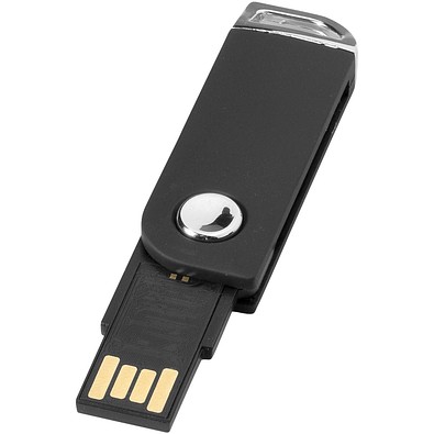 Swivel Rectangular USB-Stick, schwarz, 8GB